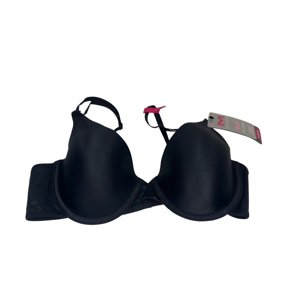 Maidenform Demi Coverage T-Shirt Bra Everyday Comfort Black 36C